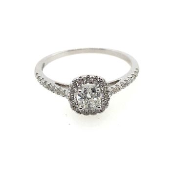 Ring Weissgold 750 Atelier Kopf Kissenschliff