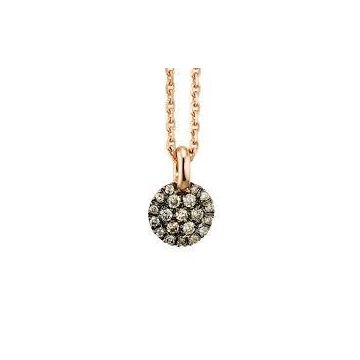 Anhänger Rotgold 750 Capolavoro Rotgold Anhänger mit braunen Diamanten