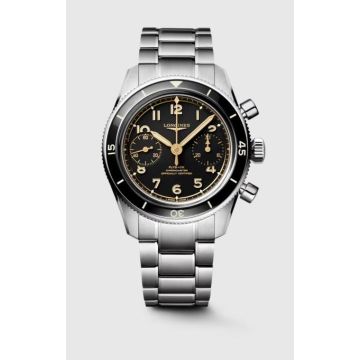 Armbanduhr Edelstahl Longines Spirit Fly Back