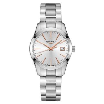 Damenarmbanduhr Edelstahl Longines Conquest
