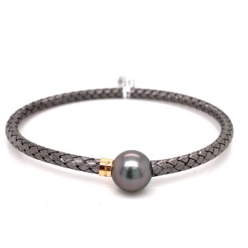 Armband Silber 925, rhodiniert Gellner Pearls Armreif mit Tahiti Perle