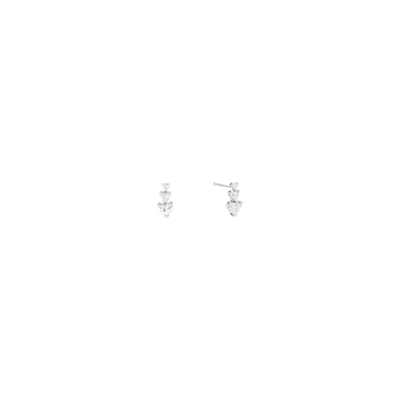 Ohrstecker Weissgold 750 Recarlo Herz Diamantohrstecker