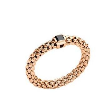 Ring Rotgold 750 Fope Souls Ring mit schwarzem Diamant