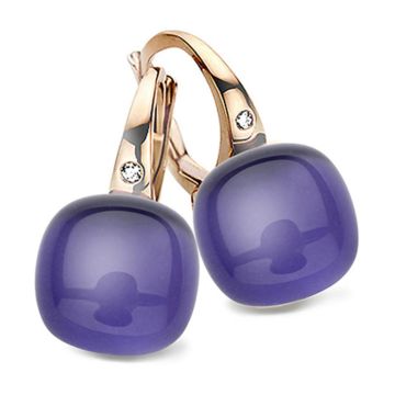 Ohrpendel Rotgold 750 Bigli Amethyst/Lapis/Perlmutt