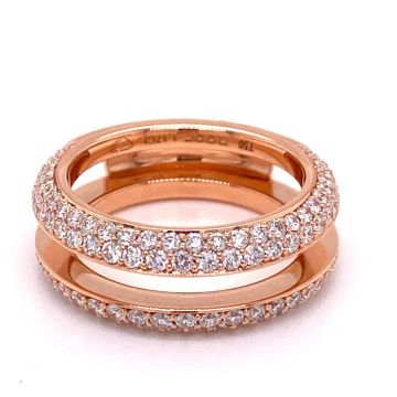 Ring Roségold 750 Noor Manschetten-Ring mit Brillanten