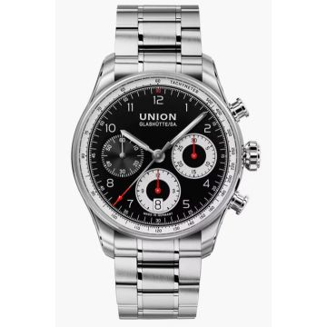 Herrenarmbanduhr Edelstahl Union Glashütte Belisar Chronograph