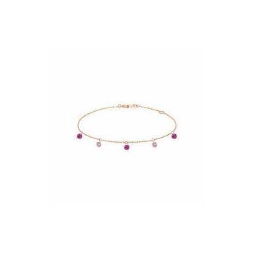 Armband Rotgold 750 LA Brune & LA Blonde PINK BRACELET, RUBIES, PINK SAPPHIRES