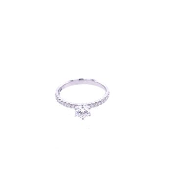 Ring Weissgold 750 Atelier Kopf Solitaire Ring
