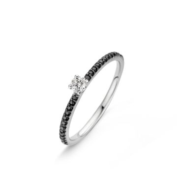 Ring Weissgold 750 One More mit schwarzen Brillanten