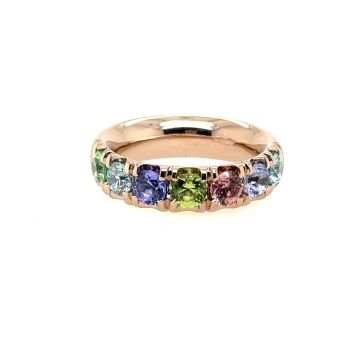 Ring Weissgold 750 Atelier Kopf Zirkon blau, Tansanit