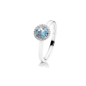 Ring Weissgold 750 Capolavoro Topas Sky Blue