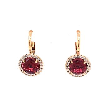 Ohrpendel Roségold 750 Capolavoro Turmalin pink