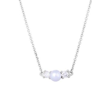 Collier Weissgold 750 Momentoss Jewel Süßwasserperle und Brillanten