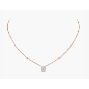Collier Rotgold 750 Messika Joy Halskette Smaragdschliff