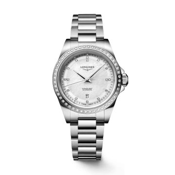 Armbanduhr Edelstahl Longines Conquest CONQUEST