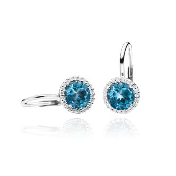 Ohrpendel Weissgold 750 Capolavoro Espressivo Topas London blue