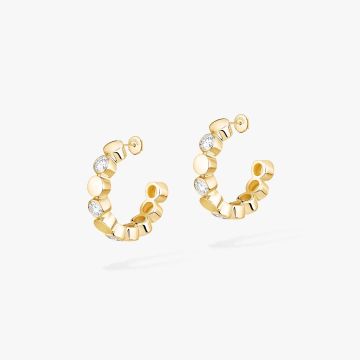 Creolen Gelbgold 750 Messika D-Vibes Mini-Creolen