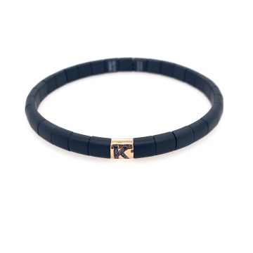 Armband Keramic Atelier Kopf Keramic matt und schwarze Diamanten