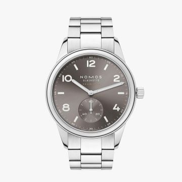 Armbanduhr Edelstahl Nomos Club Sport neomatik 39 smoke