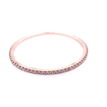 Armband Rotgold 750 Atelier Kopf Tennis Armband mit braunen Diamanten