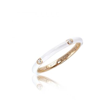 Ring Rotgold 750 Adolfo Courrier White Collection
