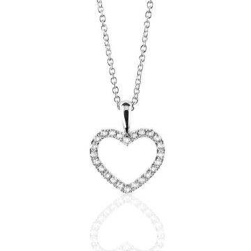 Kette Weissgold 750 Momentoss Jewel Herz mit Brillanten