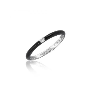 Ring Weissgold 750 Adolfo Courrier Bianco & Nero
