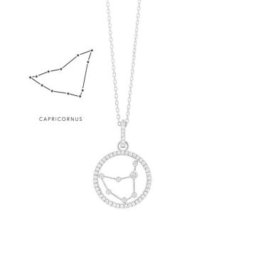 Collier Weissgold 585 Facet Barcelona Steinbock
