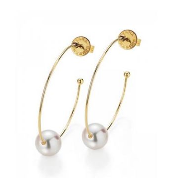 Creolen Gelbgold 750 Yana Nesper Creolen mit Akoya Perlen