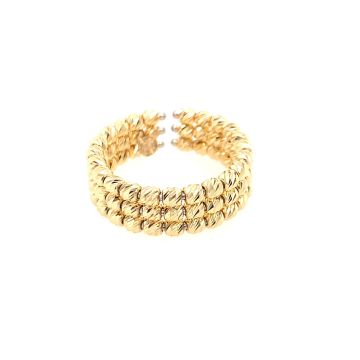 Ring Gelbgold 750 Atelier Kopf Dreireihig