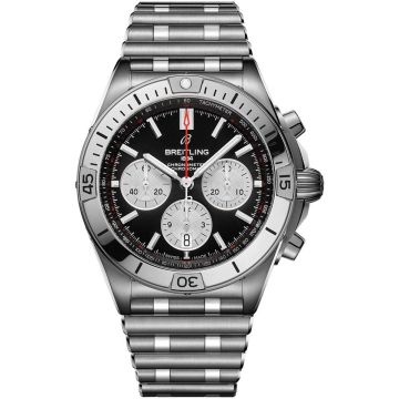 Chronograph Edelstahl Breitling Chronomat B01 42