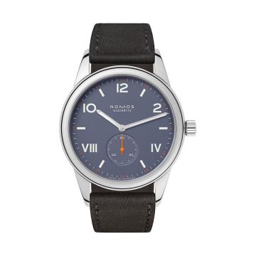 Herrenarmbanduhr Edelstahl Nomos Club Club Campus 38 blue purple