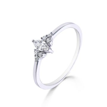 Ring Weissgold 750 Atelier Kopf Brillantring