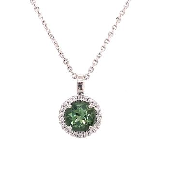 Collier Weissgold 750 Capolavoro Turmalin Tanne facettiert