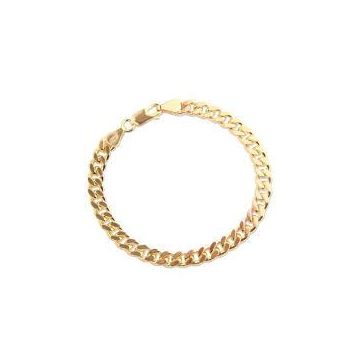 Kette Silber vergoldet, gelb Jeberg Jewellery SAGA Panzerkette