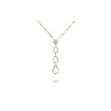 Collier Gelbgold 750 Piero Milano Gioielli mit Brillananhänger