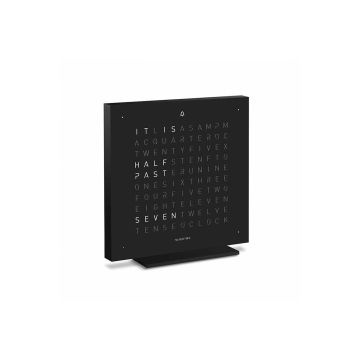 Großuhr Edelstahl Qlocktwo Touch Touch Deep Black