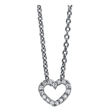 Collier Weissgold 750 Atelier Kopf Collier mit Diamantherz
