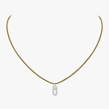 Collier Weissgold 750 Messika Messika CARE(S) Schnur Kaki Mit Diamanten Ausgefasst