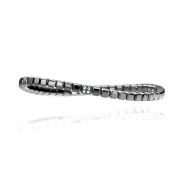 Armband Weissgold 750 Capolavoro Rocks Flex'it Armband schwarz ruthiniert
