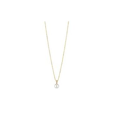 Collier Gelbgold 750 Yana Nesper Kette mit Perle und Diamanten