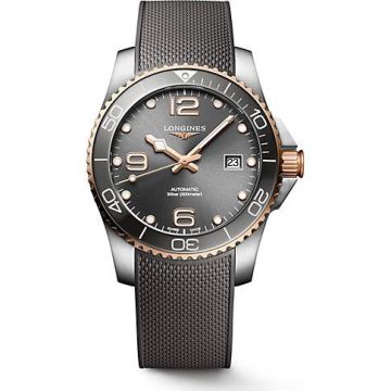 Herrenarmbanduhr Edelstahl/PVD besch. rot Longines HydroConquest