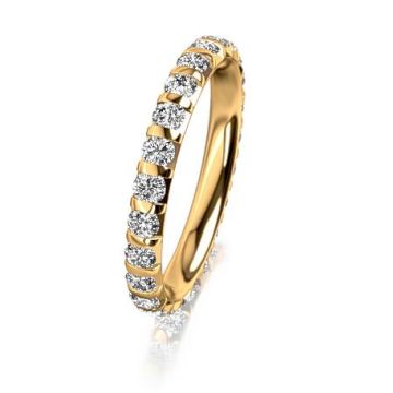 Ring Gelbgold 750 Atelier Kopf Memoirering mit Stegfassung