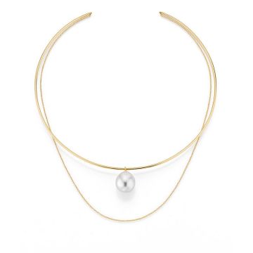 Collier Gelbgold 750 Yana Nesper Perlencollier mit Südseeperle