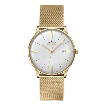 Armbanduhr Edelstahl/PVD besch. gelb Junghans Milano Mega Solar Meister MEGA Solar